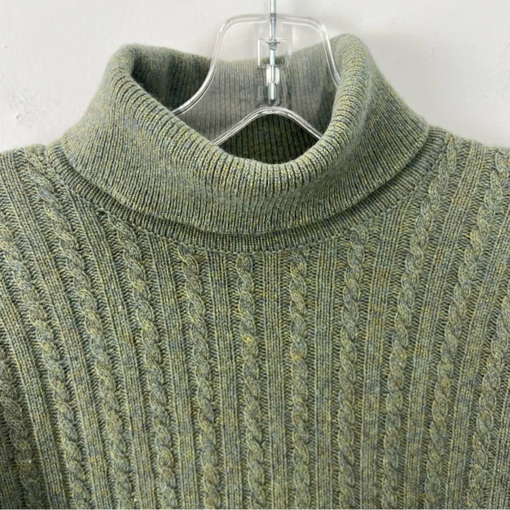 Burberry 100% Cashmere Turtleneck Cable knit Sweater - Picture 7 of 8